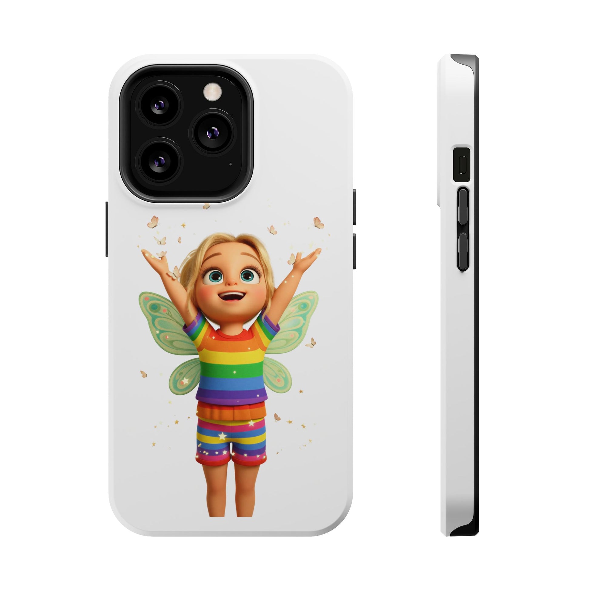 Pixie with butterflies — Magnetic Impact-Resistant iPhone Cover