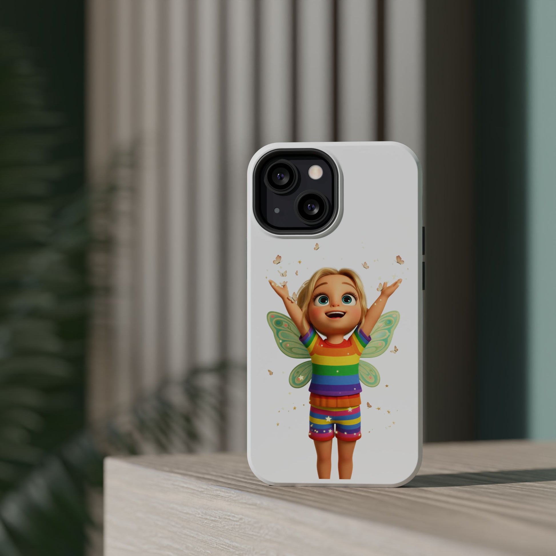 Pixie with butterflies — Magnetic Impact-Resistant iPhone Cover