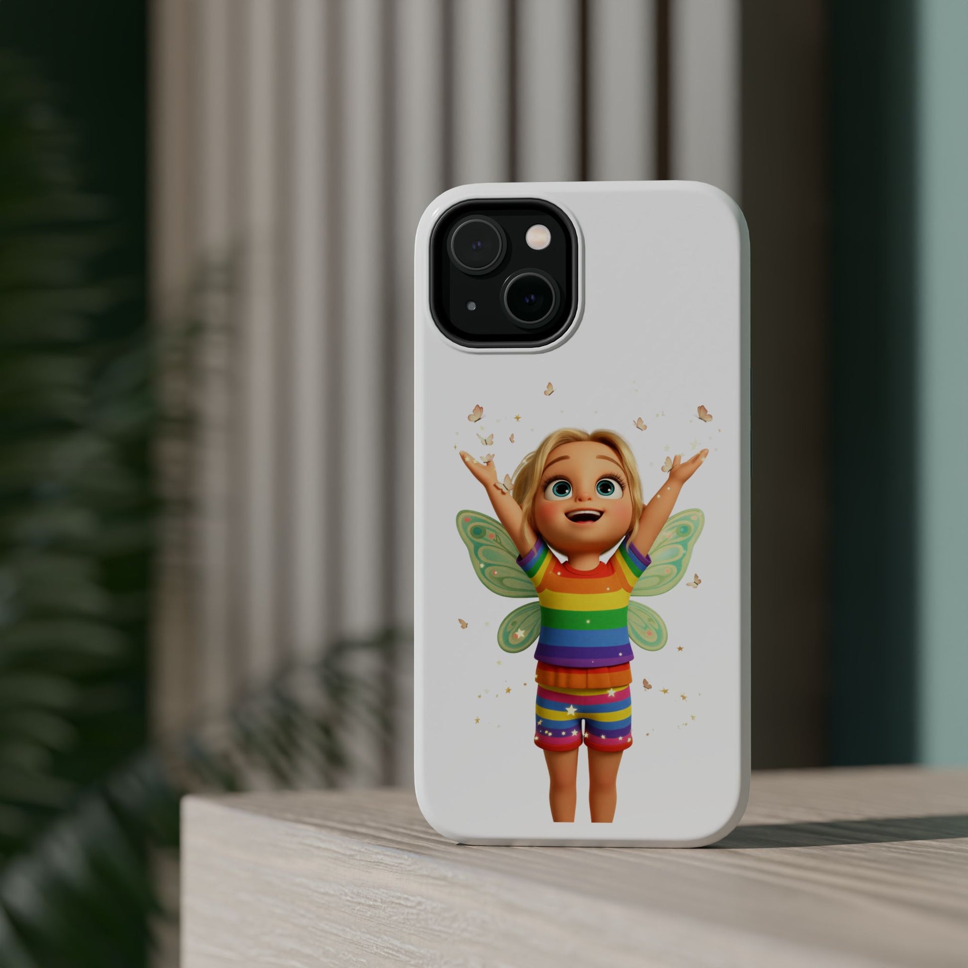 Pixie with butterflies — Magnetic Impact-Resistant iPhone Cover