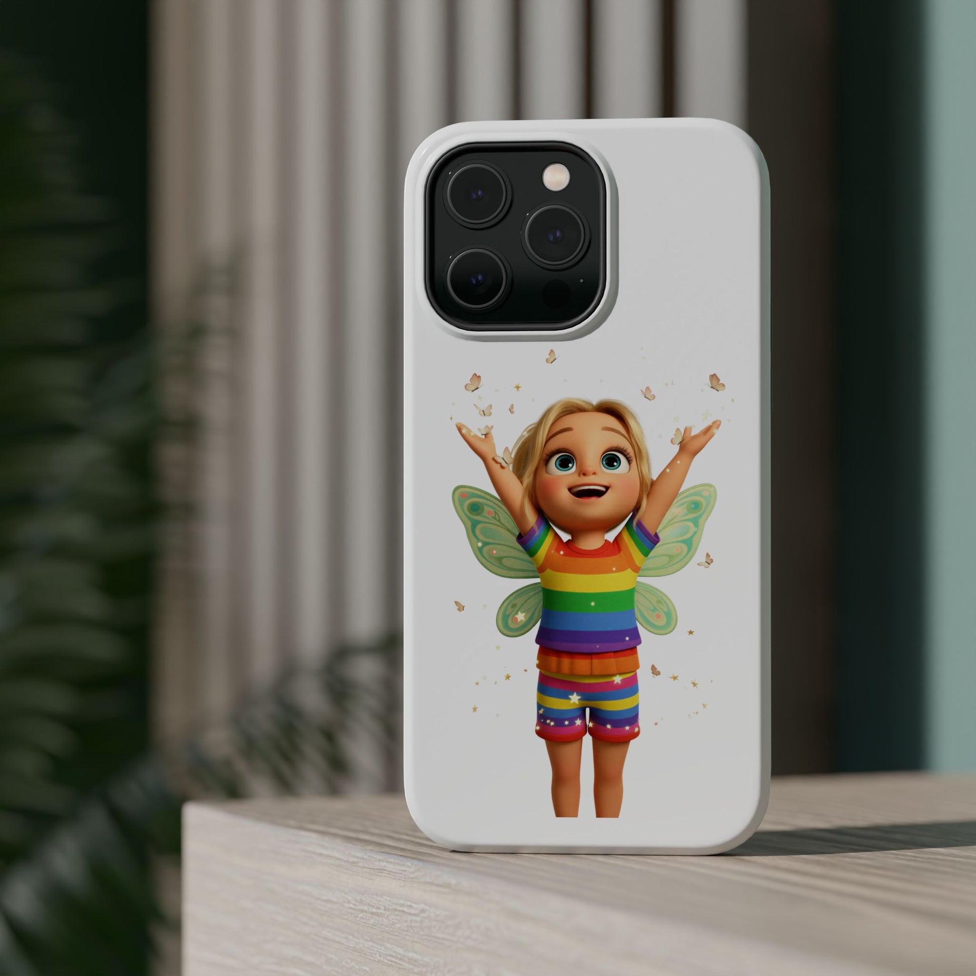 Pixie with butterflies — Magnetic Impact-Resistant iPhone Cover
