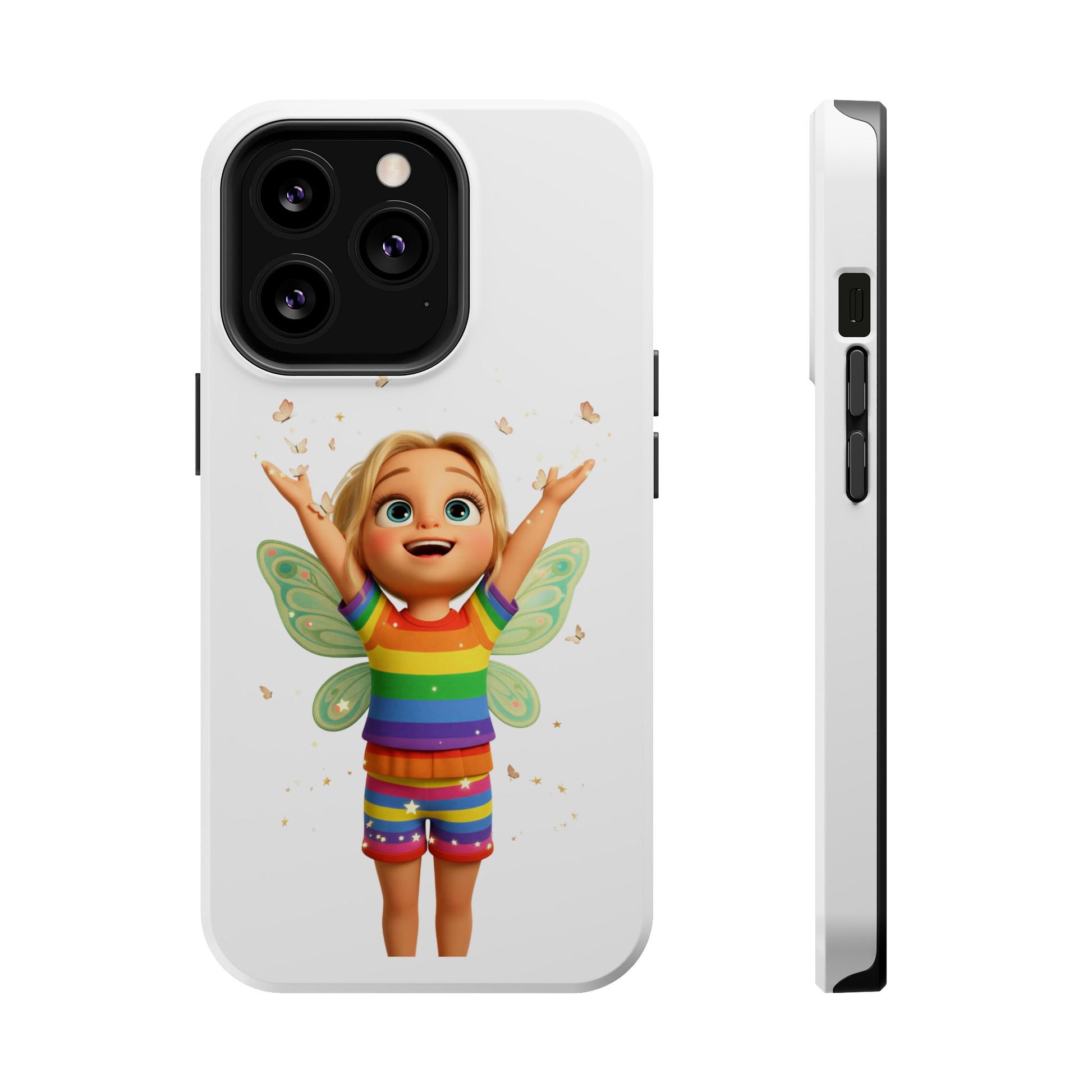 Pixie with butterflies — Magnetic Impact-Resistant iPhone Cover