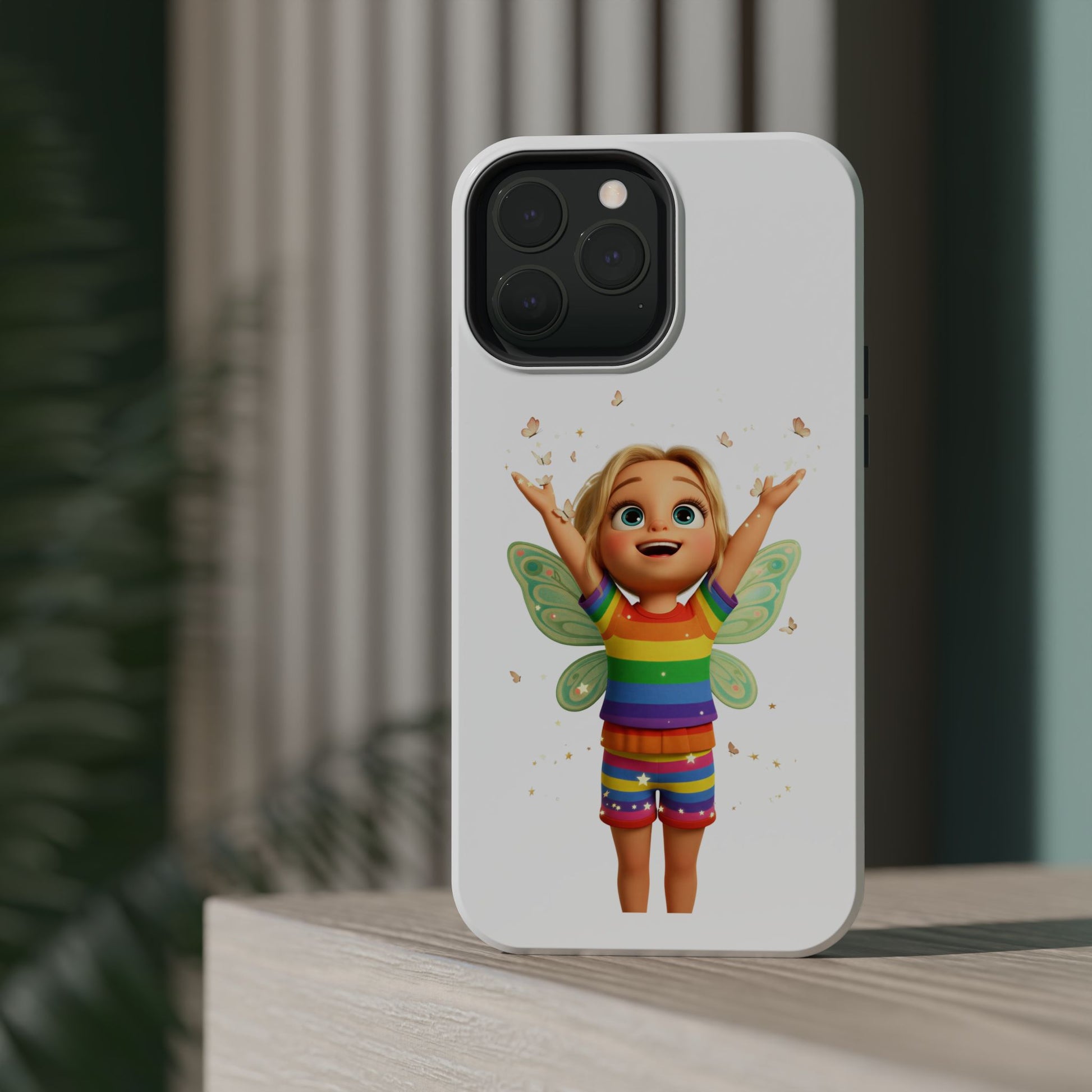 Pixie with butterflies — Magnetic Impact-Resistant iPhone Cover