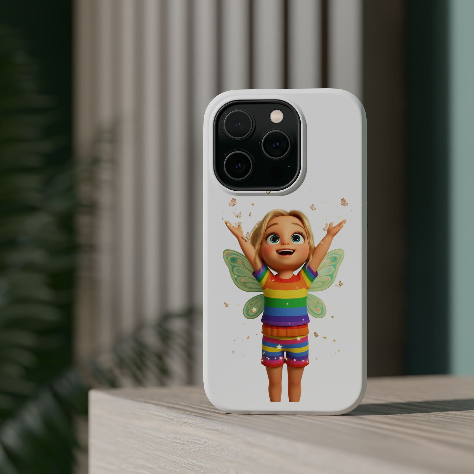 Pixie with butterflies — Magnetic Impact-Resistant iPhone Cover