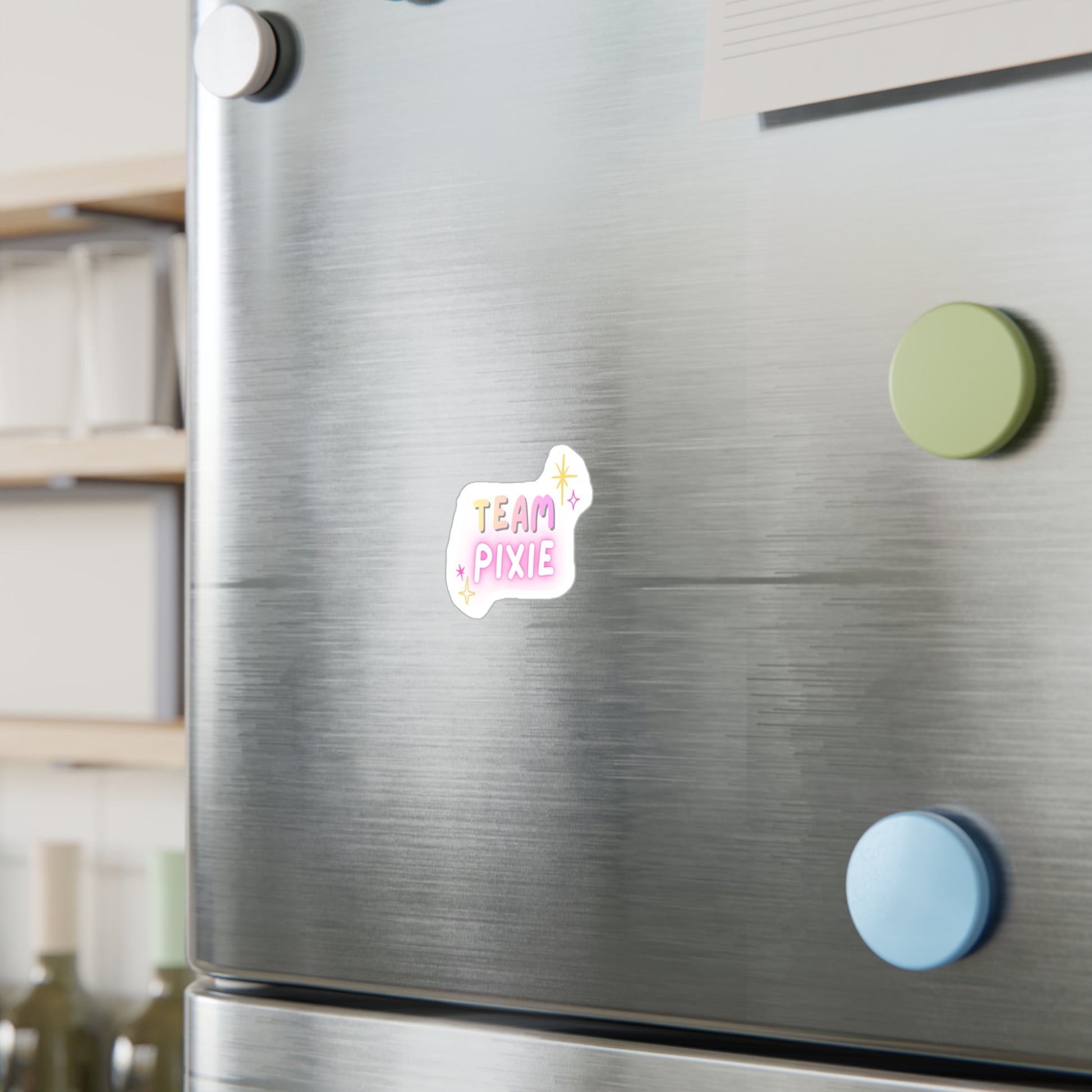 Team Pixie Vinyl Sticker (color) — Cute Pastel Kiss-Cut Decal for Laptops, Water Bottles & Planners