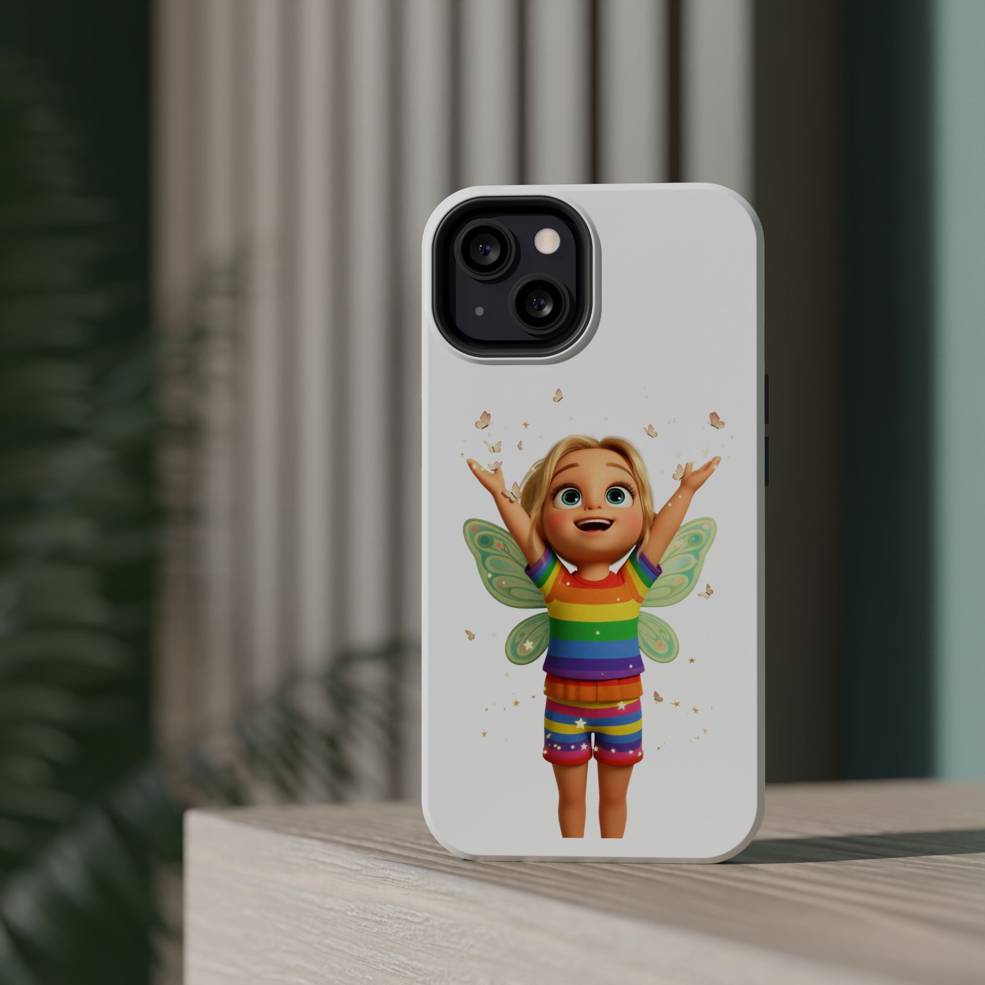 Pixie with butterflies — Magnetic Impact-Resistant iPhone Cover