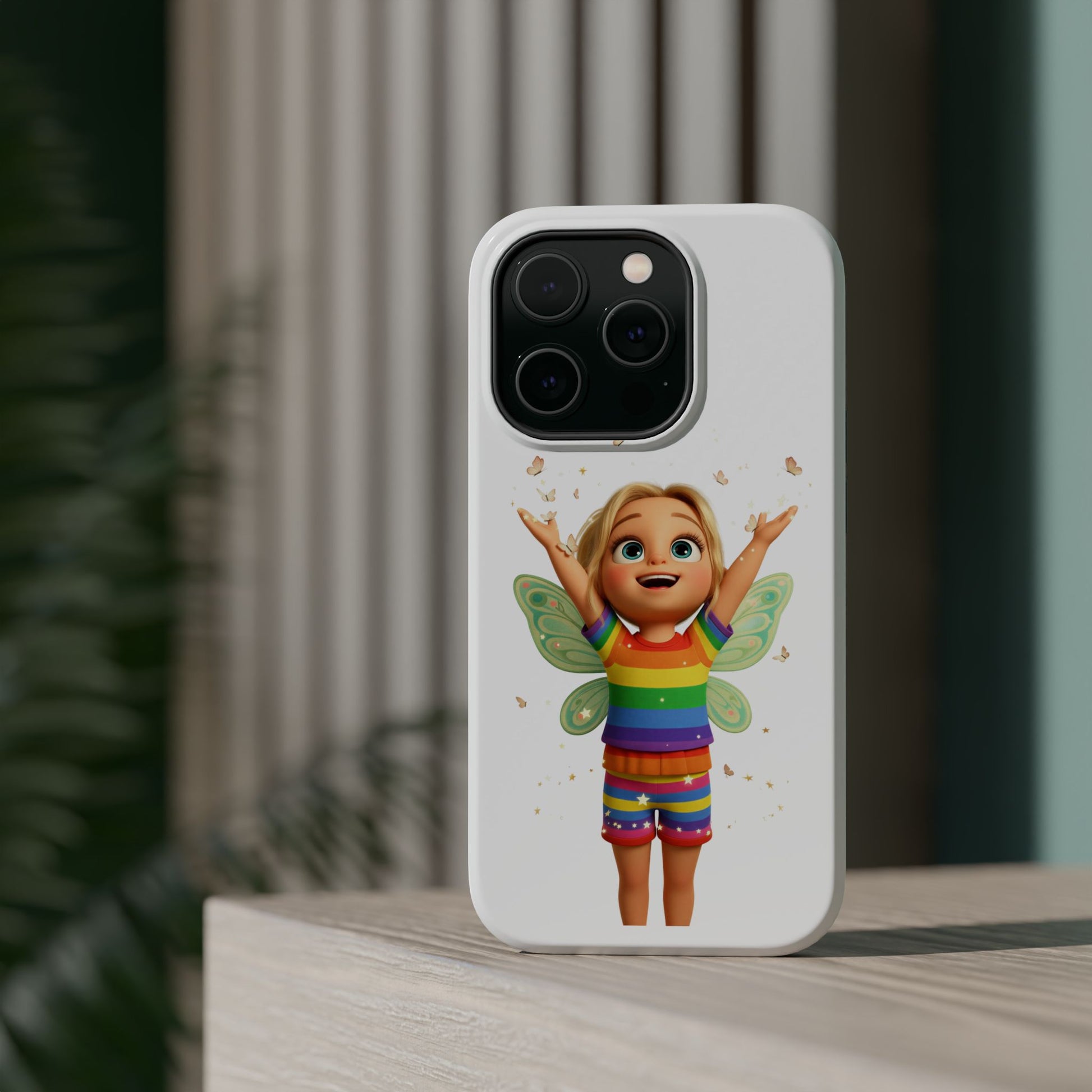 Pixie with butterflies — Magnetic Impact-Resistant iPhone Cover