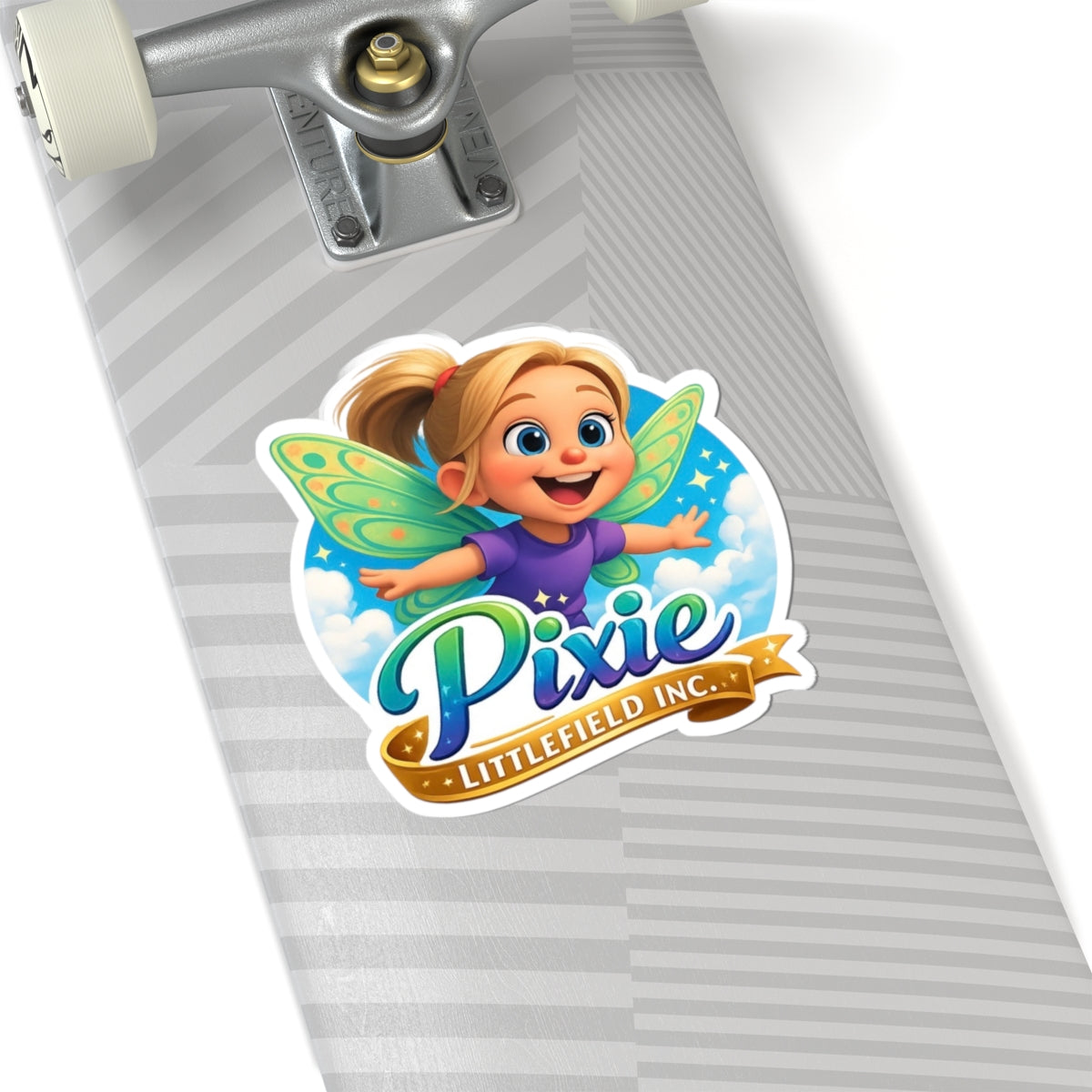 Pixie Logo Sticker — Cute Fairy Kiss-Cut Vinyl Sticker (Littlefield Inc.)