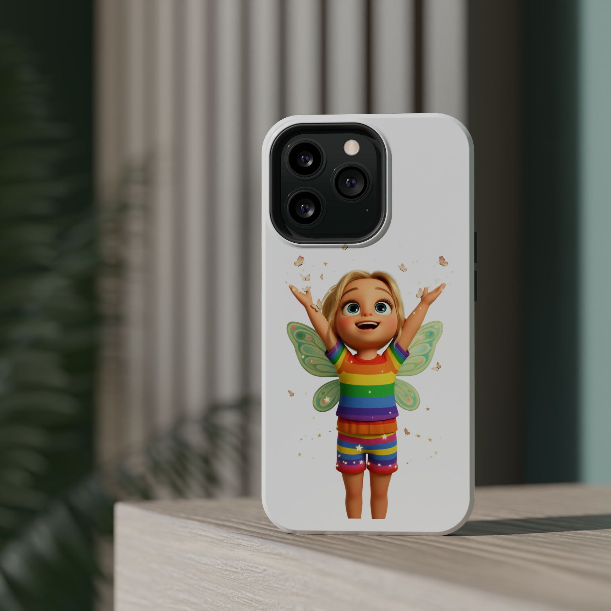 Pixie with butterflies — Magnetic Impact-Resistant iPhone Cover