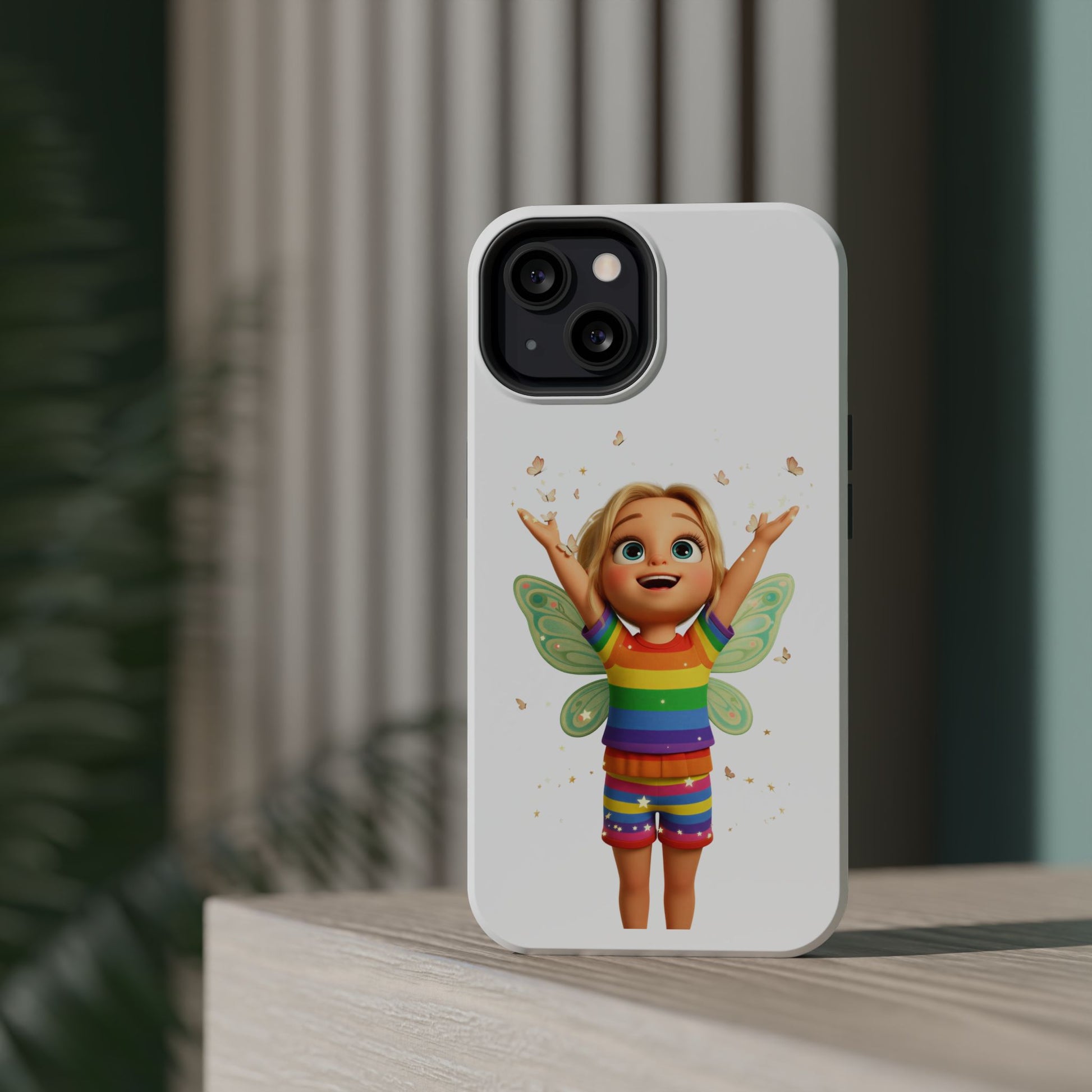 Pixie with butterflies — Magnetic Impact-Resistant iPhone Cover