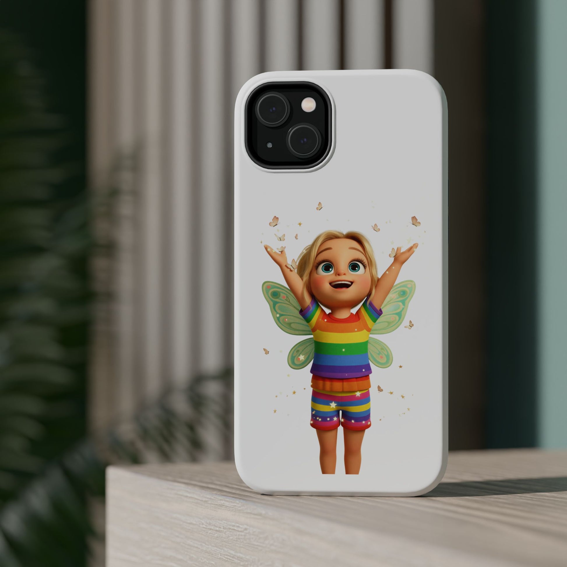 Pixie with butterflies — Magnetic Impact-Resistant iPhone Cover